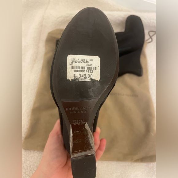 56119 Authentic Bottega Veneta black satin boots - Picture 5 of 9